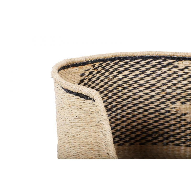 Panier rond APOLLON pour chien et chat en honc de mer coussin écru