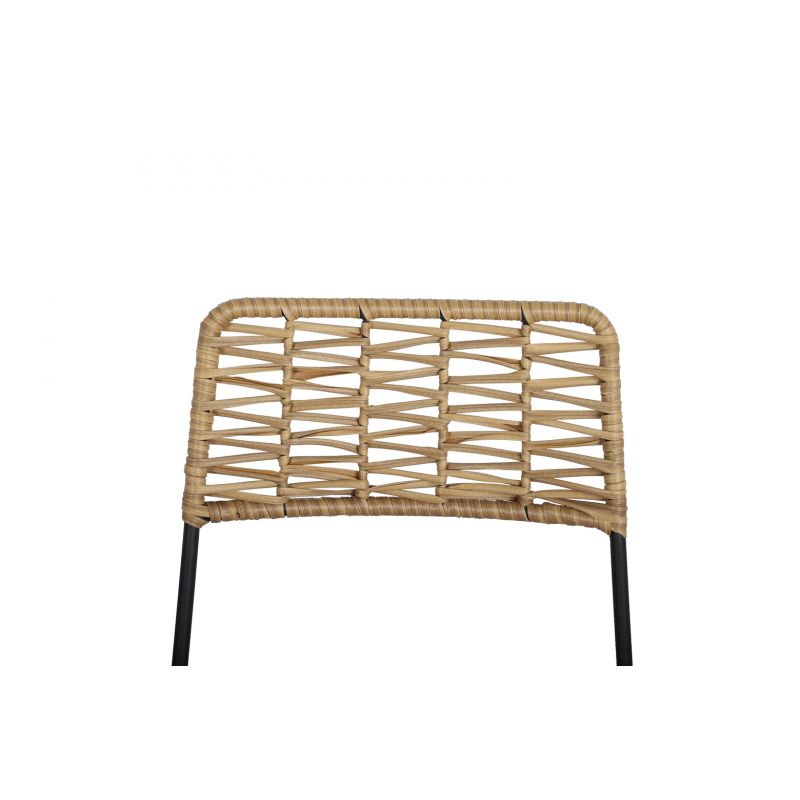 Chaises de jardin MASSA en résine tressée coloris naturel