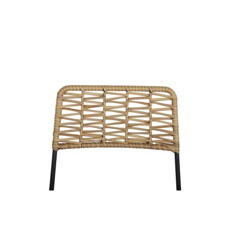 Chaises de jardin MASSA en résine tressée coloris naturel