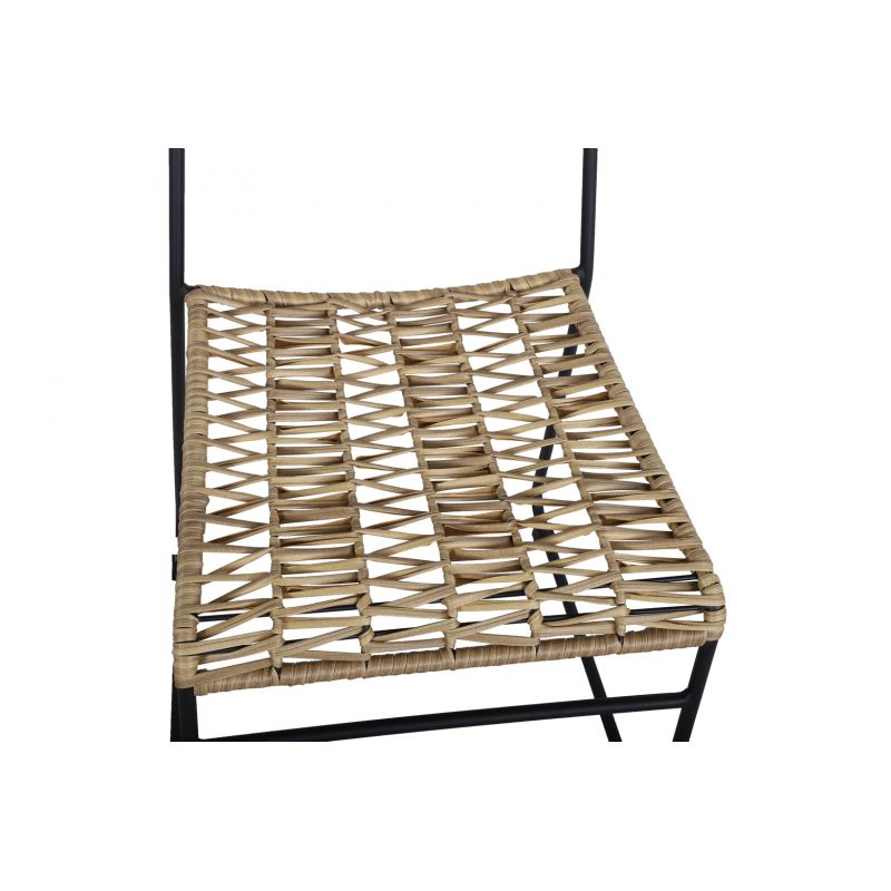 Chaises de jardin MASSA en résine tressée coloris naturel