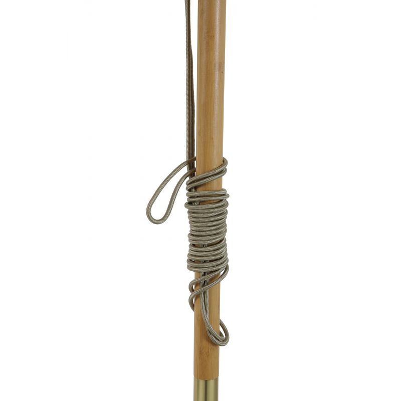Parasol droit HOANI en bambou coloris lin clair