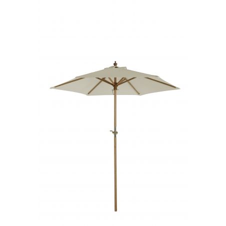 Parasol droit REVA en bambou et tissu lin clair