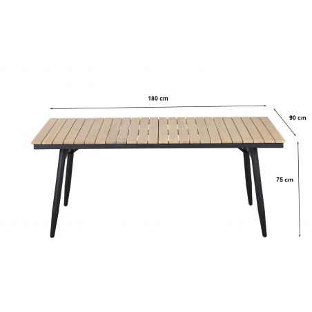 Table de jardin ALBA en bois d'acacia FSC180 cm