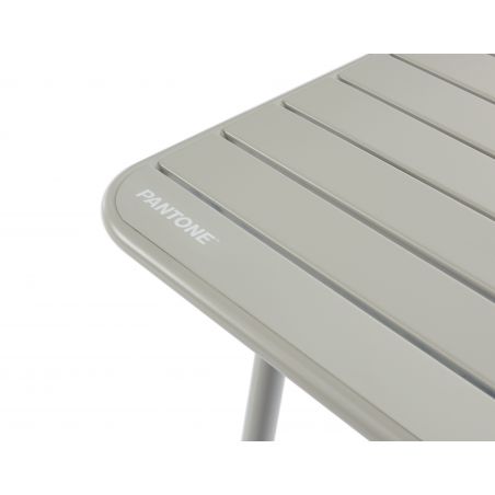 Table de jardin PANTONE en acier gris glacier 160x190 cm