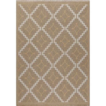 Tapis FORANA blanc et jaune aspect jute 160x230cm