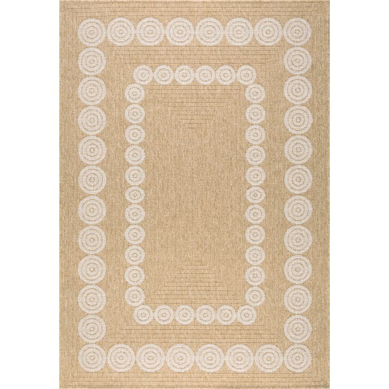 Tapis MALLORCA marron et blanc aspect jute 200x290cm