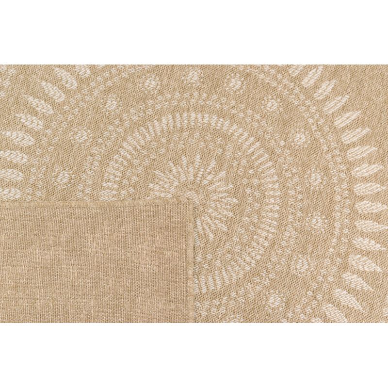 Tapis PONZA marron et blanc aspect jute 160x230cm