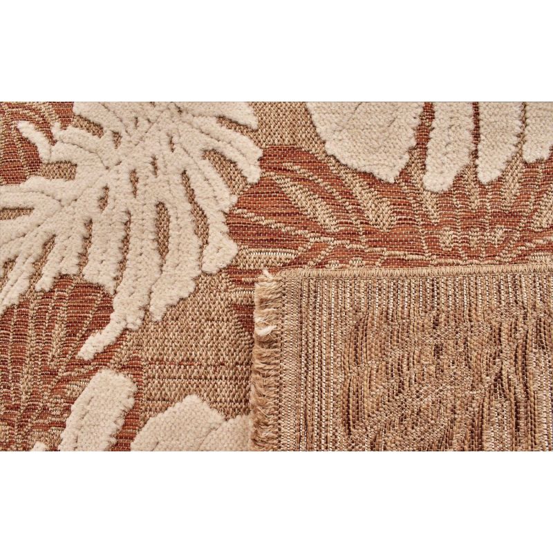 Tapis MOOREA terracotta et blanc aspect jute 160x230cm