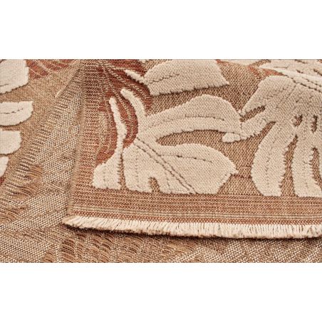 Tapis MOOREA terracotta et blanc aspect jute 160x230cm