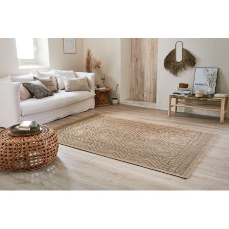 Tapis CAPRI marron aspect jute 160x230cm