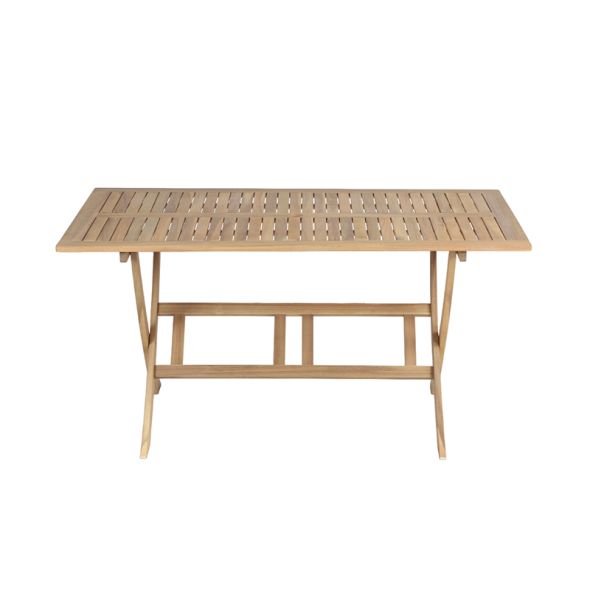 Ensemble table et chaises de jardin RIMINI 4 places en bois d'acacia et textilène taupe