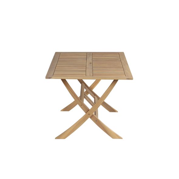 Ensemble table et chaises de jardin RIMINI 4 places en bois d'acacia et textilène taupe