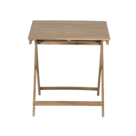 Ensemble repas AMILA 2 places en bois d'acacia et corde beige