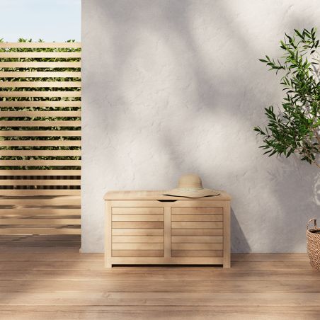 Coffre de jardin TERA en bois d'acacia90x45x50 cm