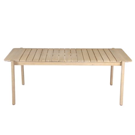 Table de jardin SAMOA en bois d'acacia blanchi 210 cm