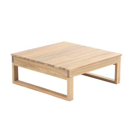 Salon de jardin MONTANA 5 places en bois d'acacia FSC blanchi coloris ecru