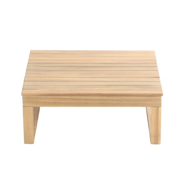 Salon de jardin MONTANA 5 places en bois d'acacia FSC blanchi coloris ecru