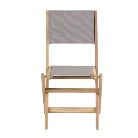 Ensemble table et chaises MOLA 8places extensible 160/220 cm en bois d'acacia FSC blanchi et textilène