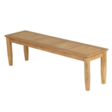 Ensemble table et bancs SAFARI en bois teck 6 personnes