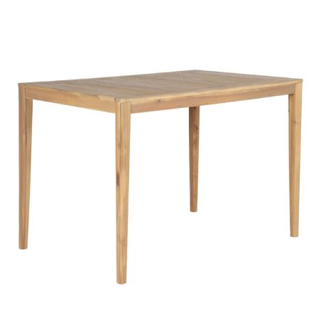 Table semi-haute KUTAen bois d'acacia blanchi 100% FSC - 140x90x95 cm