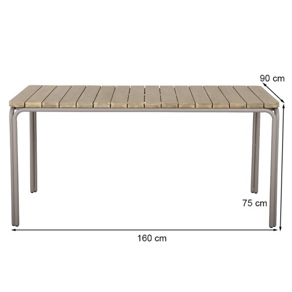 Table de jardin ASTI en bois d'acacia FSC160 cm