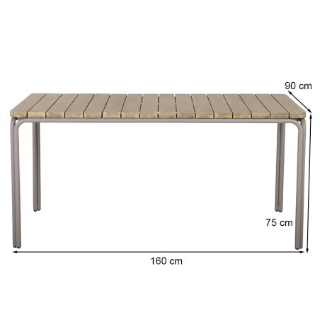 Table de jardin ASTI en bois d'acacia FSC160 cm