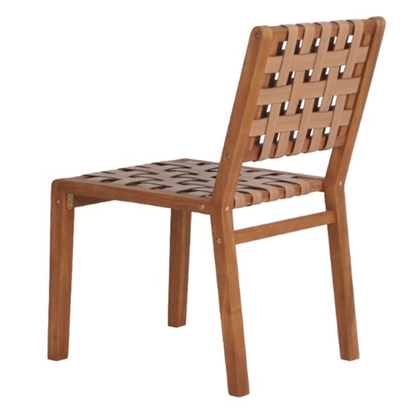 Ensemble table et chaises de jardin ABANA en bois d'acacia et résine plate