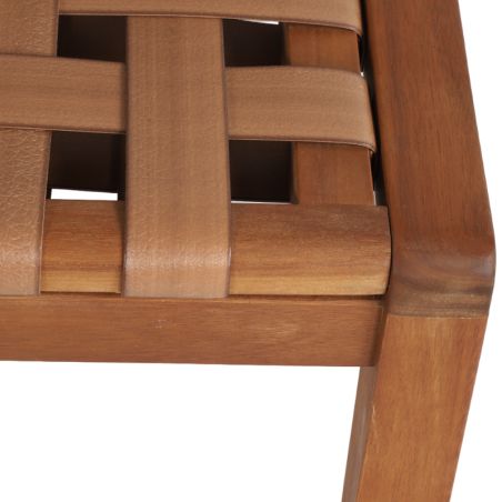 Ensemble table et chaises de jardin ABANA en bois d'acacia et résine plate