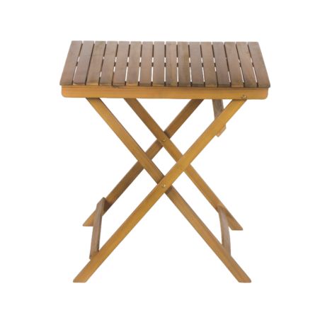 Ensemble repas BARI pliable 2 personnes bois et polyester écru