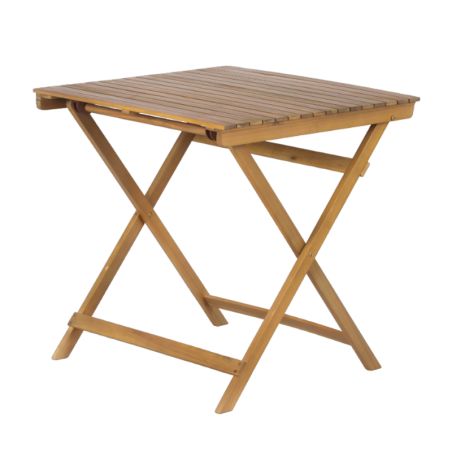 Ensemble repas BARI pliable 2 personnes bois et polyester écru