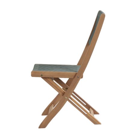 Ensemble repas BARI pliable 2 personnes bois et polyester vert olive