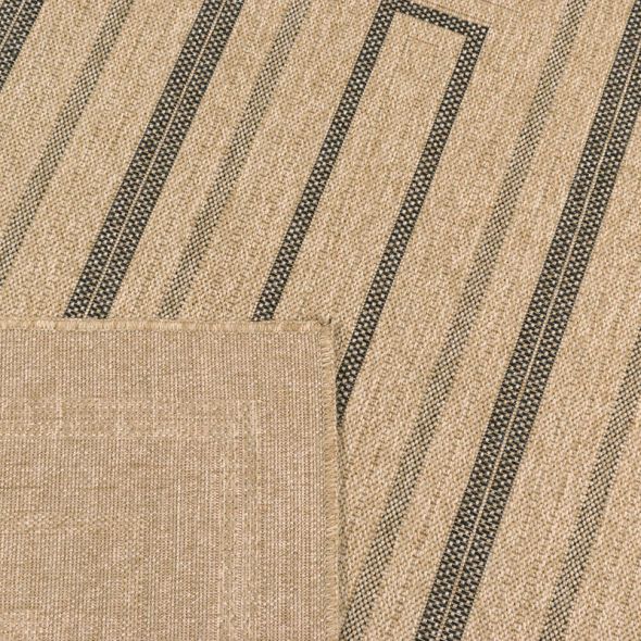 Tapis MENORCA marron et noir aspect jute 160x230 cm