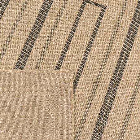 Tapis MENORCA marron et noir aspect jute 160x230 cm