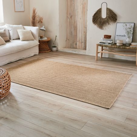Tapis d'extérieur TABARCA marron aspect jute 120x170 cm