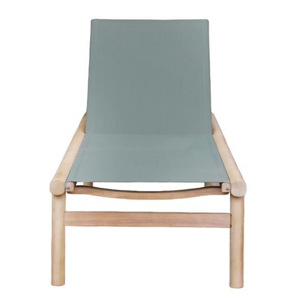Bain de soleil SAMOA en bois d'acacia et textilene vert