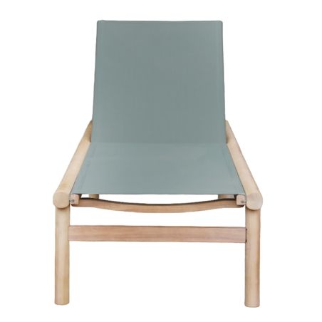 Bain de soleil SAMOA en bois d'acacia et textilene vert