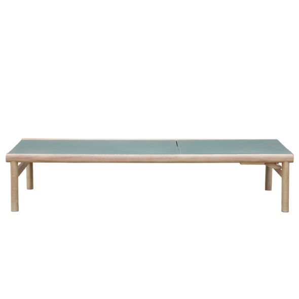 Bain de soleil SAMOA en bois d'acacia et textilene vert