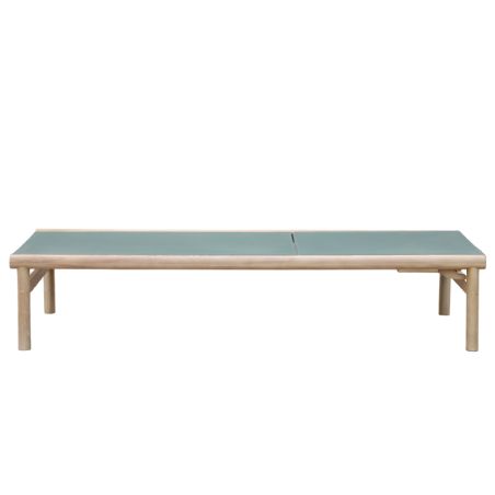 Bain de soleil SAMOA en bois d'acacia et textilene vert