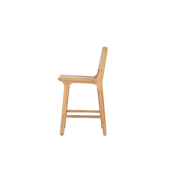 Lot de 2 tabourets de bar KUTA en corde hauteur d'assise 66 cm
