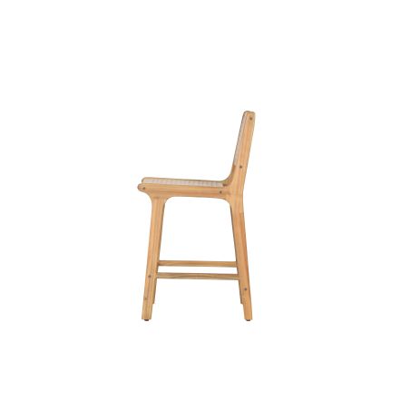 Lot de 2 tabourets de bar KUTA en corde hauteur d'assise 66 cm