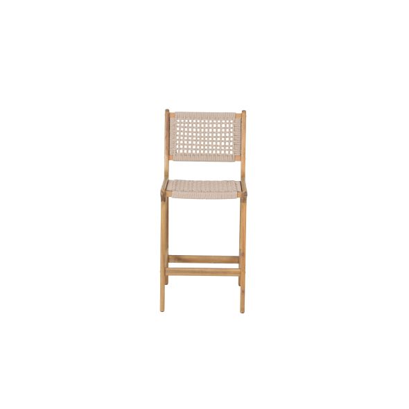 Lot de 2 tabourets de bar KUTA en corde hauteur d'assise 66 cm