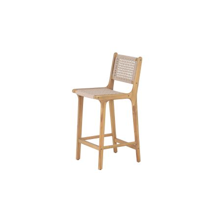 Lot de 2 tabourets de bar KUTA en corde hauteur d'assise 76 cm
