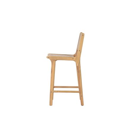 Lot de 2 tabourets de bar KUTA en corde hauteur d'assise 76 cm