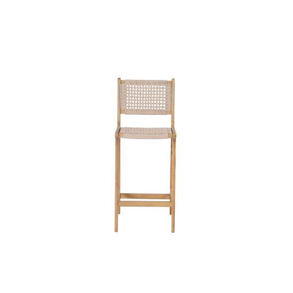 Lot de 2 tabourets de bar KUTA en corde hauteur d'assise 76 cm