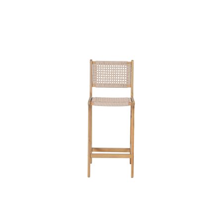 Lot de 2 tabourets de bar KUTA en corde hauteur d'assise 76 cm
