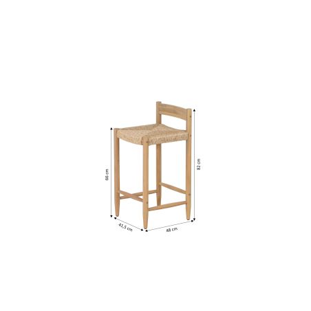 Lot de 2 tabourets de bar TEVA hauteur d'assise 65 cm