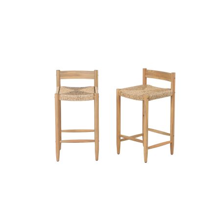 Lot de 2 tabourets de bar TEVA hauteur d'assise 65 cm