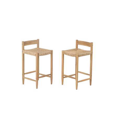 Lot de 2 tabourets de bar TEVA hauteur d'assise 65 cm